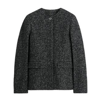 Toteme Collarless Cinched Jacket - female - Tot&ecirc;Me - Light Jackets - Black - S - Jackets