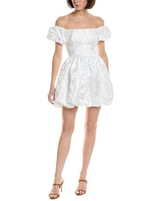 ASTR the Label Astr The Label Off Shoulder Bubble Hem Mini Dress