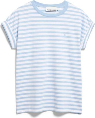Armedangels Idaara Stripes T-Shirt f&uuml;r Damen | grau/wei&szlig;