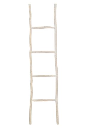 Biscottini International Toallero De Escalera De Madera Moderno Para Ba&ntilde;o De Pie De Pared Decorativo Toallero De Escalera Soporte Para Objetos Y Jarrones