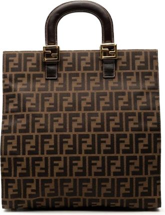 Fendi Pre-owned Tote Bags, female, Brown, Size: ONE SIZE Pre-owned Printed Tote Bag