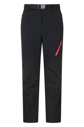 Mountain Warehouse Winter Forest Fleece Lined Mens Trousers - Short Length Black Mens W42
