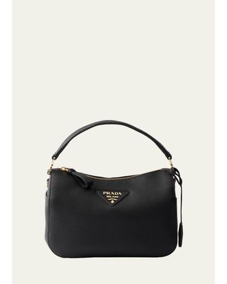Prada Grain Leather Top-Handle Bag