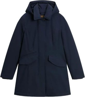 Woolrich Cappotto Light Stretch - - Coats - Donna - Blu - M