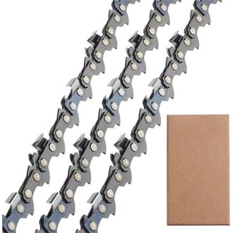 OEM Juego De 3 Cadenas Para Motosierra De Bajo Retroceso De 3/8lp, 50 Eslabones, 1,1 Mm, 35 Cm, Compatibles Con Stihl Ms170 Ms180 Npterbl