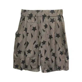 A Paper Kid Casual Shorts, male, Black, Size: S Star-print Bermuda Shorts