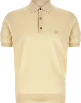 Etro Beige Cotton Polo Mens Shirt