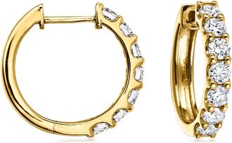 Ross-Simons Lab-Grown Diamond Hoop Earrings in 18kt Gold Over Sterling