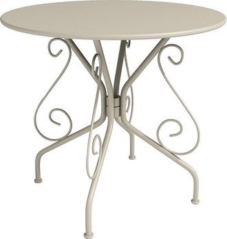 Vente-Unique Tavolo da giardino in Metallo Stile ferro battuto Beige - GUERMANTES