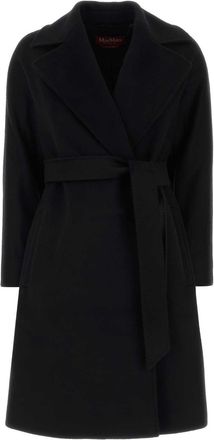 MM Studio Black Wool Dravenna Coat