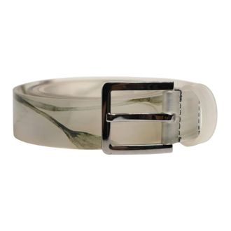Dolce & Gabbana Belts, male, White, Size: ONE SIZE Floral PVC Belt