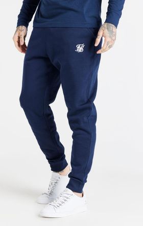 Siksilk Jogger con pu&ntilde;o esencial azul marino para hombre SikSilk M