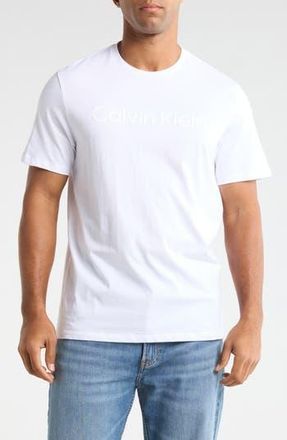 Calvin Klein Standard Logo Cotton Crewneck T-Shirt in Brilliant White at Nordstrom Rack, Size Xx-Large