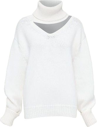 Monse wool deconstructed cut out turtleneck sweater