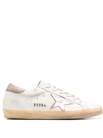 Golden Goose Super-star Nappa Upper Laminated Star Leather Heel Metal Lettering