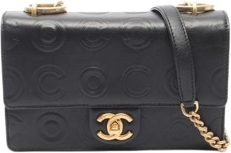 Chanel Pre-owned Vintage Cross Body Bag - Dames - Vintage Schoudertas - Zwart - ONE Size - Leer - Vintage