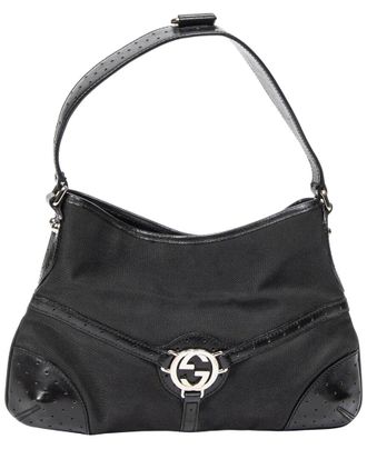 Gucci Black Canvas Reins Hobo (Authentic Pre-Loved)