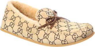 Gucci Gg Logo Prestige Suede Loafer