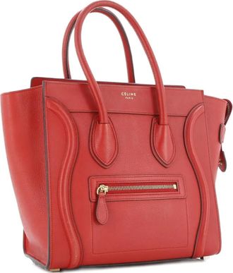 Celine Luggage Bag Grainy Leather Micro tote bag - Rood