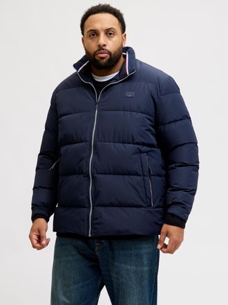 Jack & Jones Plus Size Steppjacke JPRBLUALVES PUFFER PLS, Herren, Gr. 4XL, navy blazer, Web, Obermaterial: 100% Polyester, JACK & JONES PLUSSIZE, unifarben, regular fit h&uuml;ft