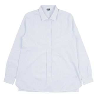 Fay Regular gestreept katoenen overhemd - Dames - Overhemden - Blauw - S - Katoen - Overhemden