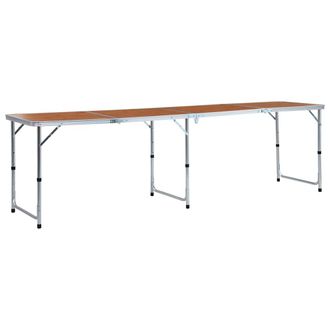 vidaXL Mesa De Camping Plegable De Aluminio 240x60 Cm Vidaxl