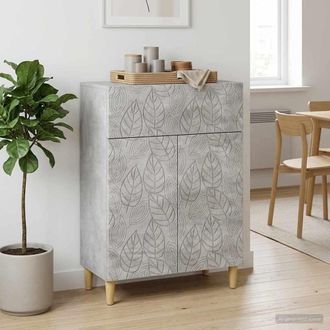 vidaXL Vidaxl Credenza Grigio Cemento 66 X 34,5 X 90 Cm Legno