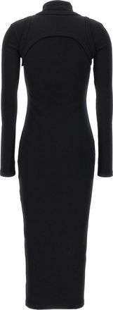Off-white Womens Black Cotton Midi Dress