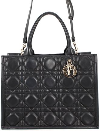 Dior Black Leather Handbag Tote Bag (Pre-Owned)