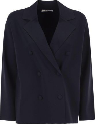 Max Mara Mxpcalte Double Breasted Viscose Cr&ecirc;pe Jacket