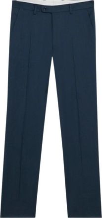 Brooks Brothers Wollen broek van scheerwol - Heren - Straight fit broeken - Blauw - W34 - Wol - Broeken