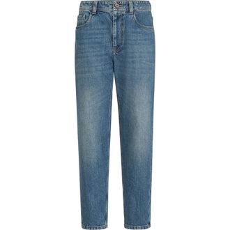 Brunello Cucinelli Baggy Tapered trousers in Denim at Nordstrom, Size 36 It