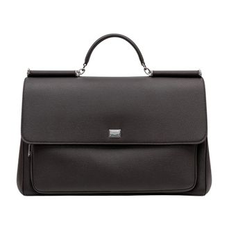 Dolce & Gabbana Tassen, Heren, Bruin, ONE Size, Leer, Borsa a Mano Odissea