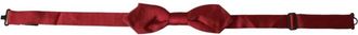 Dolce & Gabbana Gestrikte Zijden Jacquard Vlinderdas - Heren - Accessoires - Rood - ONE Size - Accessoires