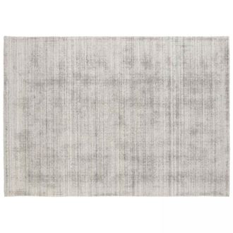 Oviala Alfombra de chenilla estampado en tonos grises claros de 120 x 170 cm