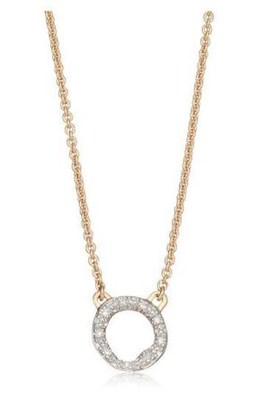 Monica Vinader Riva Diamond Circle Pendant Necklace in Gold/Diamonds at Nordstrom Rack