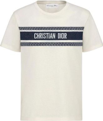 Dior SS21 Casual Round Neck Pullover Short Sleeve Unisex White 143T04A4043-X0200