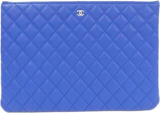 Chanel Blue Leather Pouch (Pre-Owned)