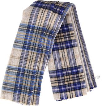 Acne Studios Plaid Printed Scarf in Multicolor Wool