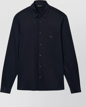Emporio Armani lyocell blend long-sleeve shirt