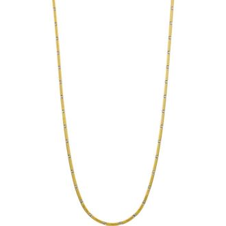 Bony Levy 14K Gold Snake Chain Necklace in 14K White Yellow Gold at Nordstrom, Size 16