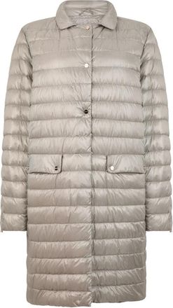 Herno Gewatteerd jack met kraag - Dames - Dons jassen - Grijs - 3XL - Jassen