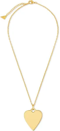 Sterling Forever Rita Polished Heart Statement Necklace in Gold at Nordstrom