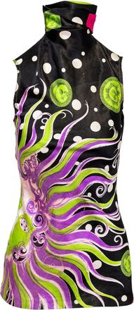 Versace Pre-owned Womens Gianni Printed Dress - 90s - Multicolour Silk - Size EU 36 (Womens)