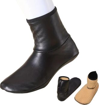 Generic Men Khuffs, Leather Socks for Muslim Men and Women for Wudu & Indoor | Unisex Warm Winter Socks