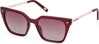 Skechers SE6217 Polarized 75H Womens Sunglasses Pink Size 52