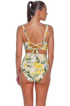Sunsets Hannah High Waist Bikini Swim Bottoms in Isla Soleil Crepe at Nordstrom, Size X-Large