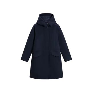 Woolrich Parka de Lana Melton - Coats - Mujer - Azul - M