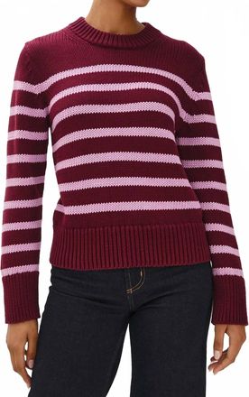 Rails Alise Knit Sweater In Mulberry Stripe