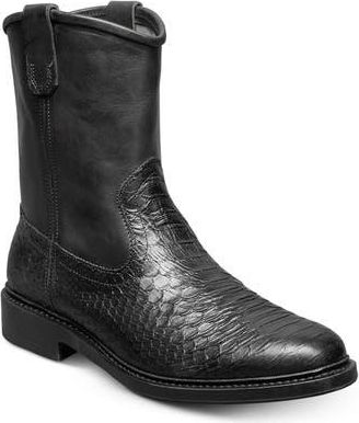 Allen Edmonds Dallas Roper Low Croc Embossed Western Boot in Black Snake Print at Nordstrom Rack, Size 11.5